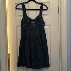 NWT Denim cut-out detail ikat dress